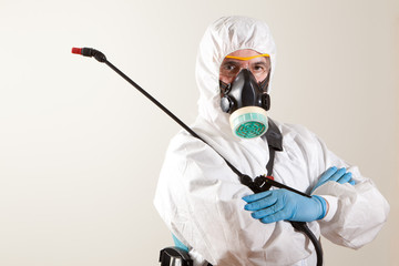 Portrait of man with protective clothing