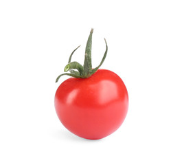 Fresh ripe organic tomato isolated on white