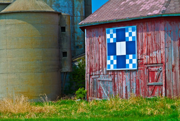 Quilted Norwegion Octagonal Barn,Kewaunee County, Wisconsin, USA