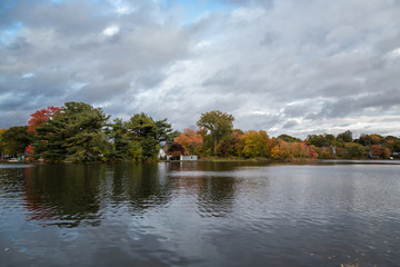 Fototapeta premium A Fall Scene in Worcester Massachusetts