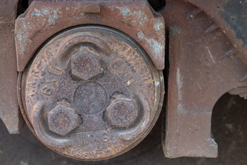 close up of an old rusty bolt