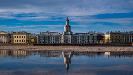 The building of the cabinet of rarities, the 18th century, currently the Peter the Great Museum of Anthropology and Ethnography in St. Petersburg