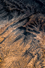 Aerial view of desert landscape