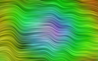 Light Multicolor, Rainbow vector template with bent lines. A completely new color illustration in marble style. Pattern for your business design.