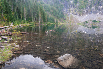A stone in water of Lake 22