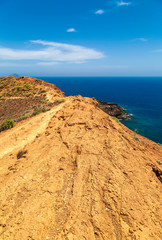 View of the mountains and sea
