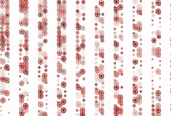 Light Red vector background with xmas snowflakes.