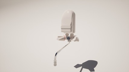 Przepływowy podgrzewacz wody Ilustracja w 3D renderowanie

Urządzenie które podgrzewa wodę tylko wtedy gdy jest potrzebna