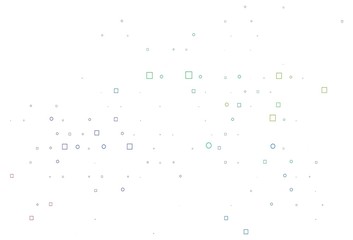 Light Multicolor, Rainbow vector pattern with spheres, squares.