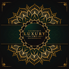 vector illustration of an abstract background with golden ornament