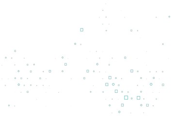 Light BLUE vector background with circles, rectangles.