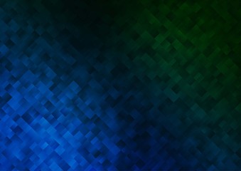 Dark Blue, Green vector template with crystals, rectangles. Rectangles on abstract background with colorful gradient. Pattern can be used for websites.