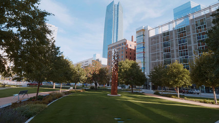 Bicentennial Park in Oklahoma City - downtown district - USA 2017