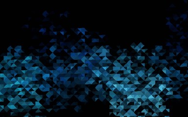 Dark BLUE vector texture in triangular style. Beautiful illustration with triangles in nature style. Template for wallpapers.