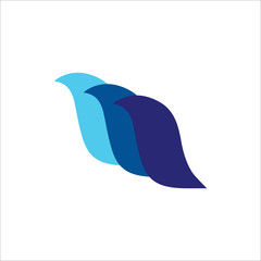 Blue Wing logo design vector