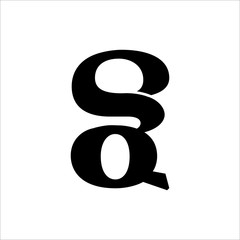 SQ letter logo design vector