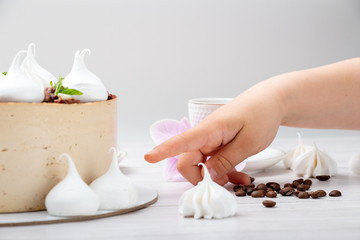 Move coffee beans by hand