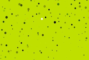 Light Green, Yellow vector cover with spots.
