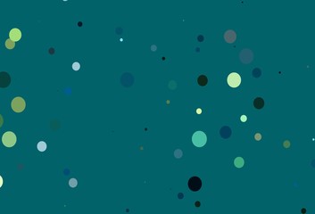 Light Blue, Yellow vector template with circles.