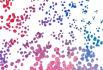 Light Blue, Red vector background with bent ribbons.