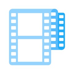 Filmstrip icon. Movie roll sign. Photographic film symbol. Flat icon design.