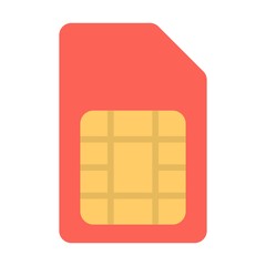 Sim card icon. Cellular phone electronic chip sign.