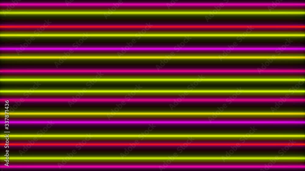 Poster flickering neon colored line screen scan abstract background