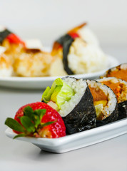 Plato de sushi en primer plano