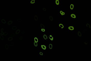 Dark Green vector cover with spots.