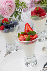 Panna Cotta Desert With Berries