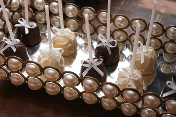 Wedding Setup. Sweet table with decoration 