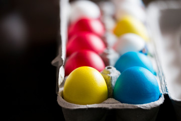 Fototapeta na wymiar colorful Easter eggs 