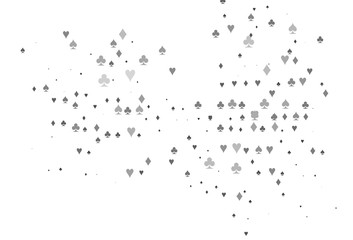 Light Silver, Gray vector cover with symbols of gamble.