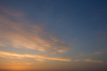 夕日と雲
