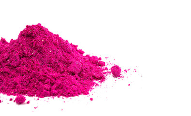 Pink Dragonfruit Powder Isolated on a White Background