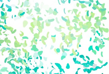 Light Green, Yellow vector pattern with chaotic shapes.