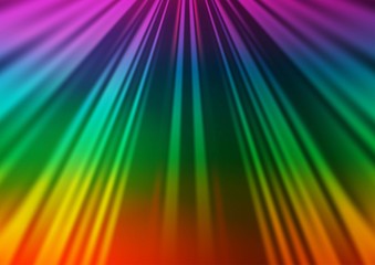 Dark Multicolor, Rainbow vector texture with colored lines. Lines on blurred abstract background with gradient. Pattern for ads, posters, banners.