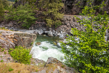 Majestic mountain river in Vancouver, Canada.