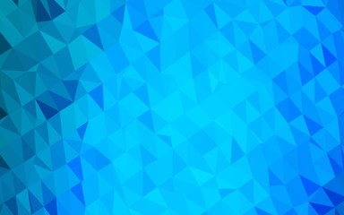 Light BLUE vector blurry triangle pattern. A completely new color illustration in a vague style. Triangular pattern for your business design.