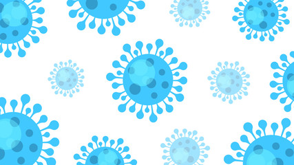 Blue coronavirus vector virus theme background