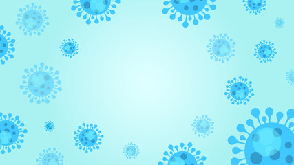 Coronavirus  virus theme blue background