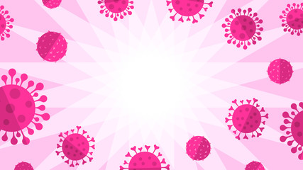 Coronavirus vector background and copy space