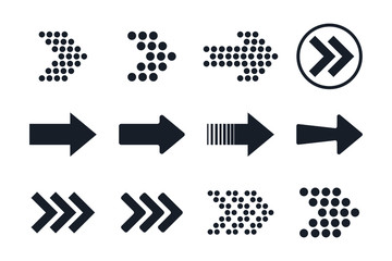 Arrows set icons. Arrow vector collection. Cursor. Modern simple arrows symbol Vector illustration