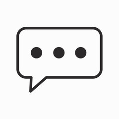 Fototapeta premium Chat Vector Icons in trendy flat style isolated on white background.eps10