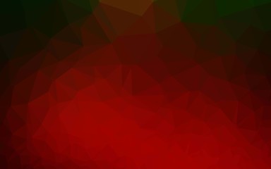Obraz premium Light Green, Red vector triangle mosaic texture. Creative illustration in halftone style with gradient. Polygonal design for your web site.