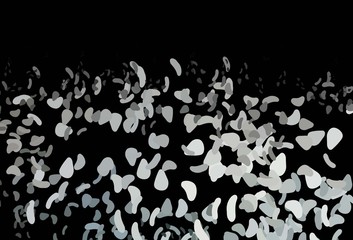 Dark Black vector background with abstract forms.