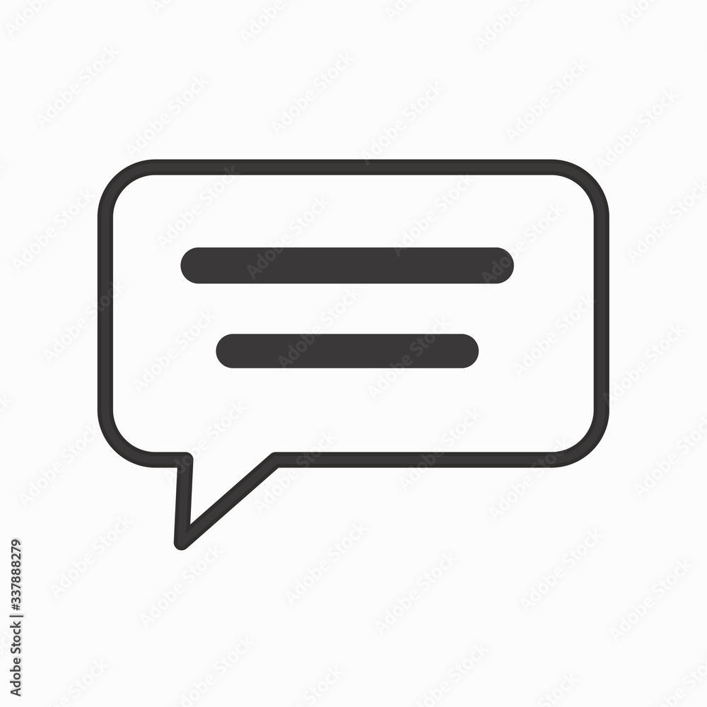 Poster text message vector icon, speech bubble symbol. modern, simple flat vector illustration for web site