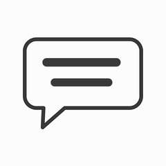 text message vector icon, speech bubble symbol. Modern, simple flat vector illustration for web site or mobile app