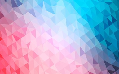 Light Blue, Red vector polygonal background. Colorful illustration in abstract style with gradient. Template for your brand book.