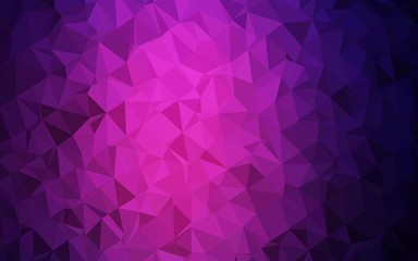 Dark Pink vector abstract polygonal layout. Modern geometrical abstract illustration with gradient. Textured pattern for background.